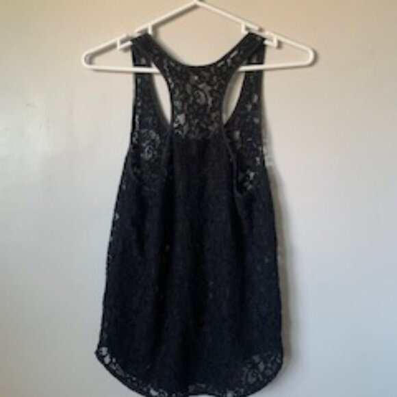 Aritzia Wilfred Madeline lace tank top black halter - Picture 2 of 4